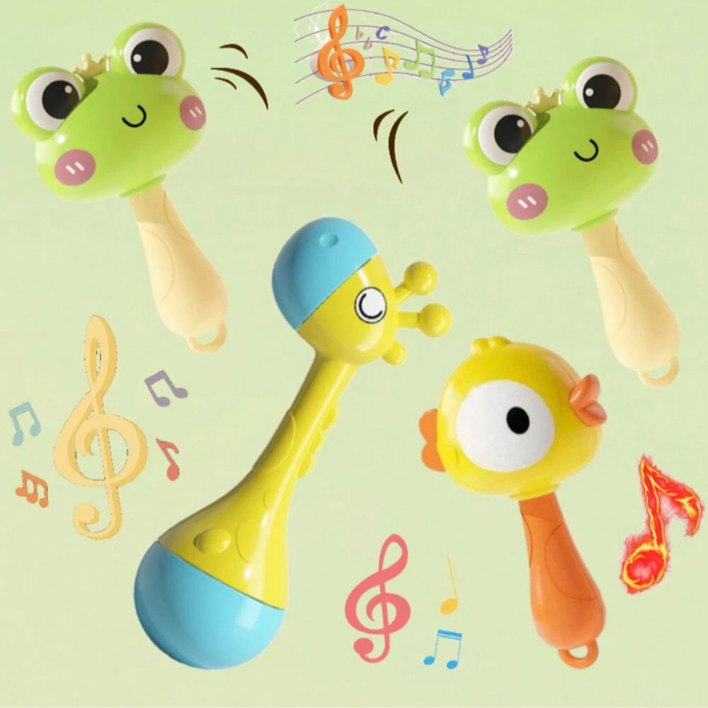 Cute Animal Hand Cranked Bell Early Childhood Learningtoy That