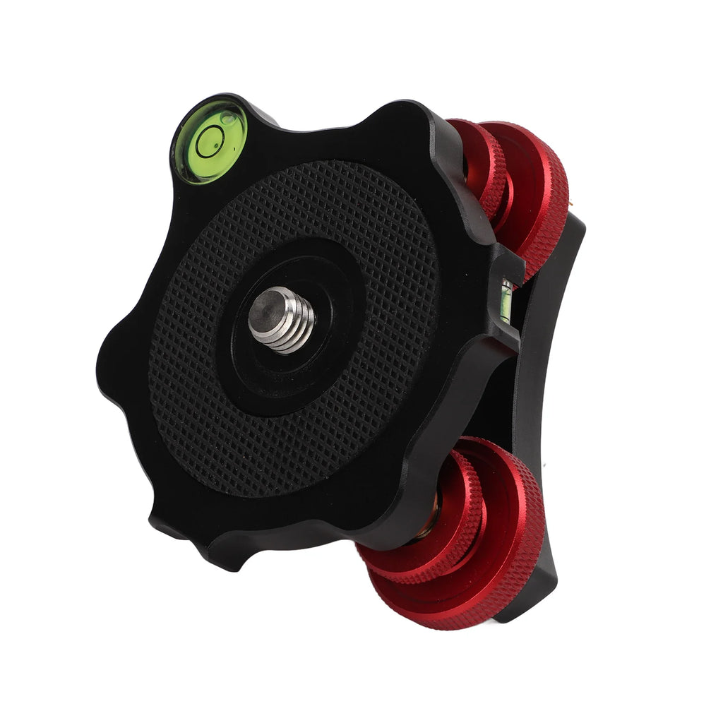 LP 64 Camera Tripod Ball Head Leveling Base Aluminum Triple Wheel