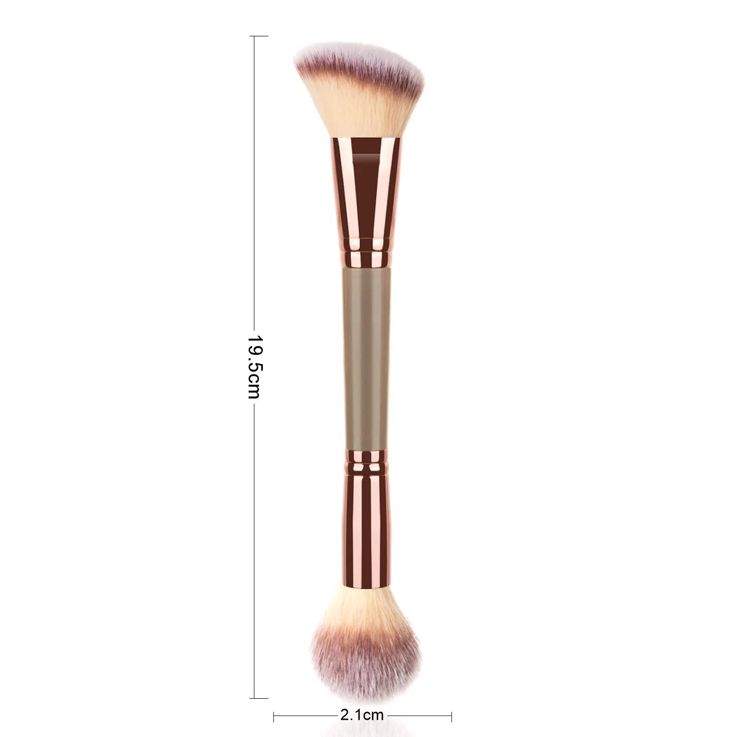 Double-Ended Makeup Brush – Kabuki, Foundation & Eyeshadow Makeup Brush Zpaxo