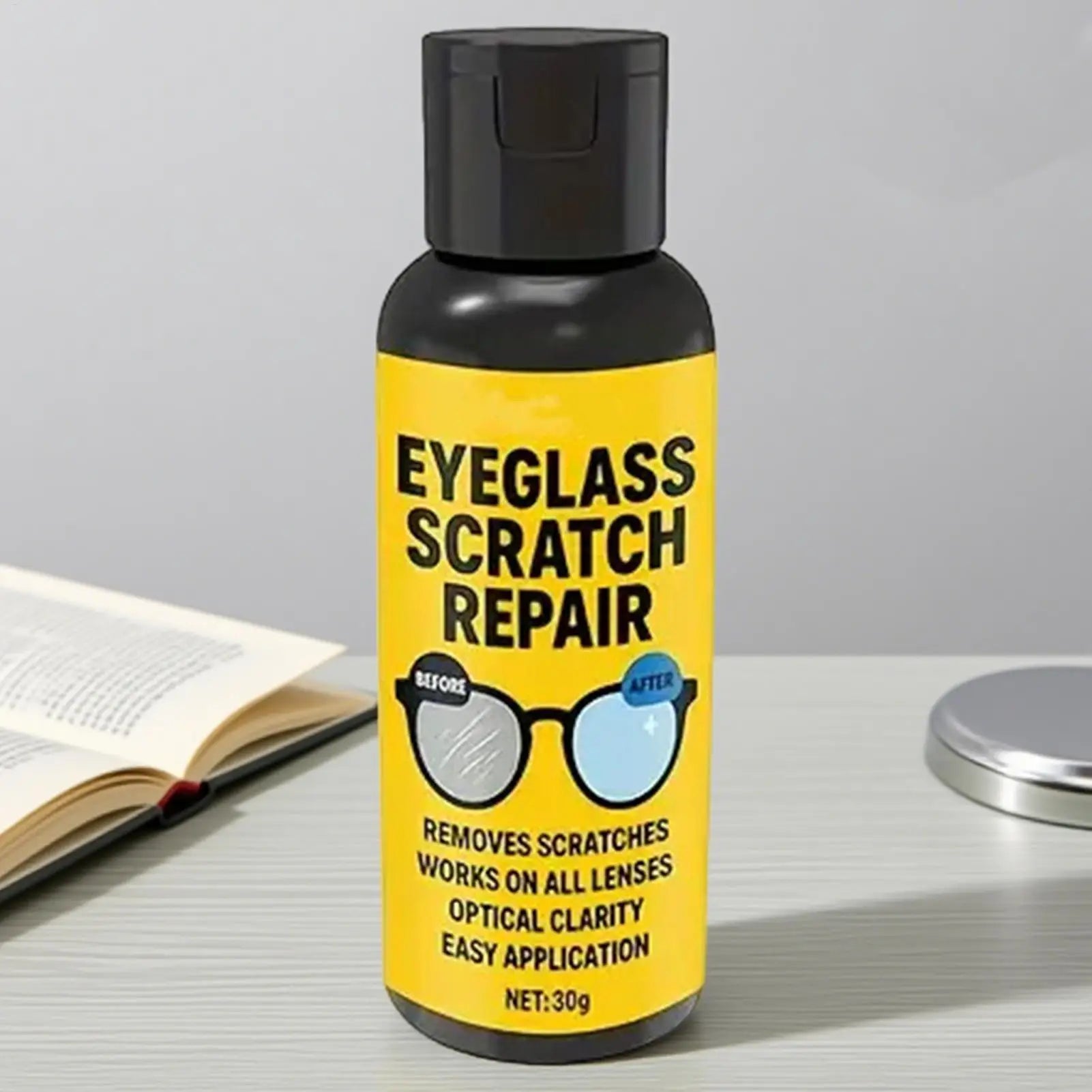 Eyeglass Lens Repair 30g Glass Lens Screen Cleaner Screen Scratch Remover for Men Adults Youth Students Teachers Cyclists Zpaxo
