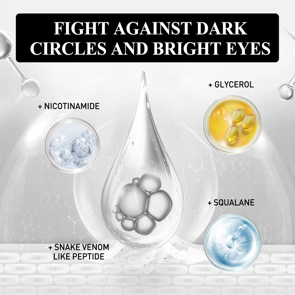Snake Venom Peptide Eye Cream Anti Wrinkle Whitening Moisturizing Dark Circles Removal Fade Eye Bag Puffiness Lift Firm Eye Care Zpaxo