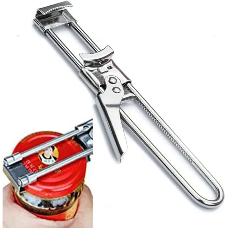 Adjustable Stainless Steel Jar & Bottle Opener – Multi-Function