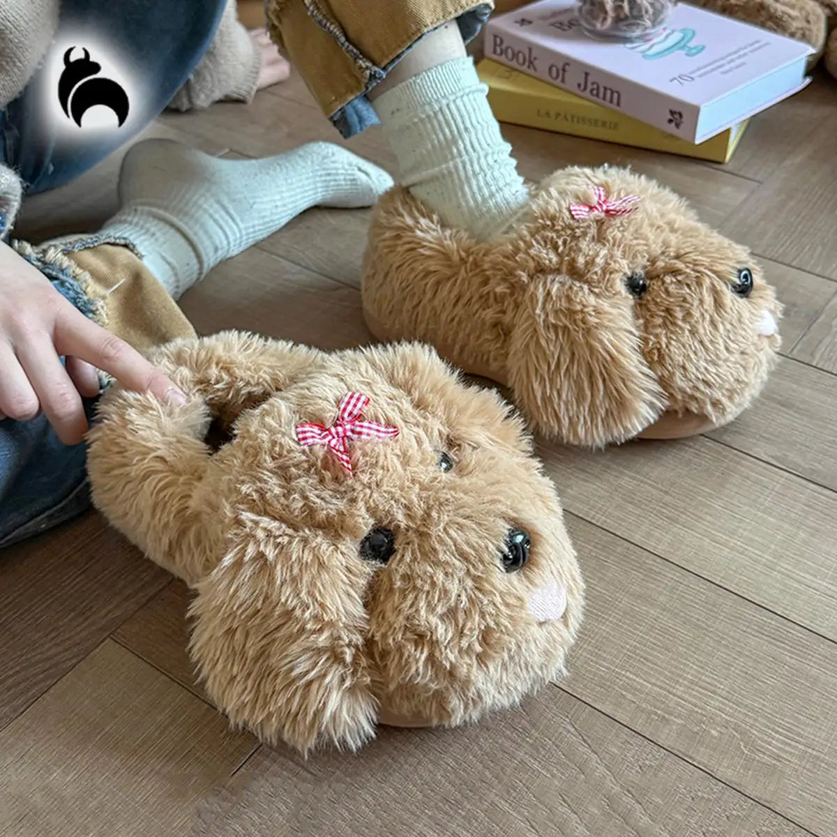 Fluffy Cartoon Women's Home Slippers Winter Cute Plush Luxury