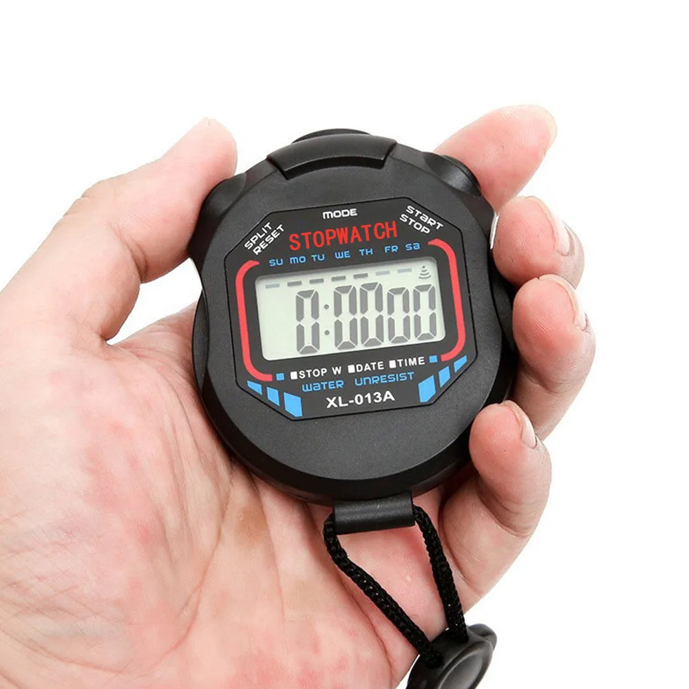 Multi-Function Electronic Stopwatch Sports Stopwatch Timer LCD Display Handheld Chronometer for Fitness Coaches and Referees Zpaxo