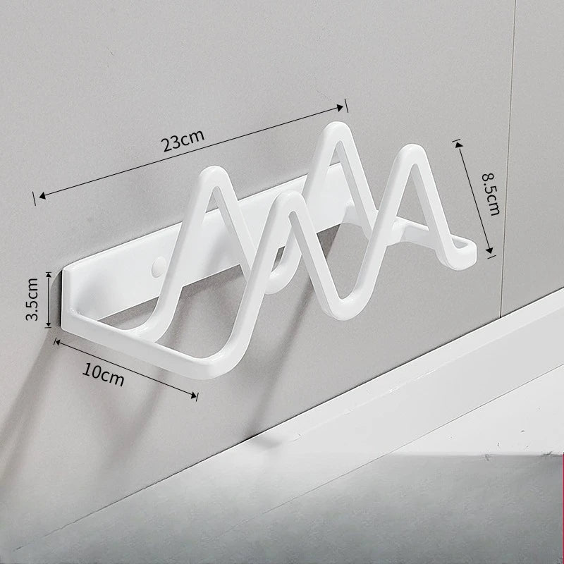 Non perforated pot cover rack wall mounted kitchen cutting board storage rack household storage pendant Zpaxo WHITE thick version