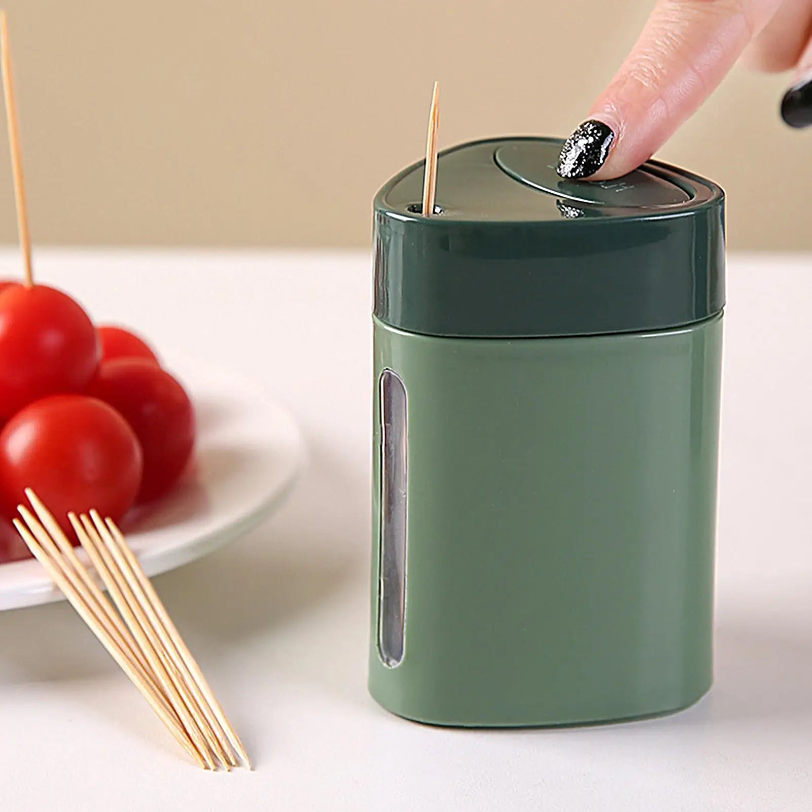 Automatic Toothpick Dispenser Popup Portable Holder Container Kitchen