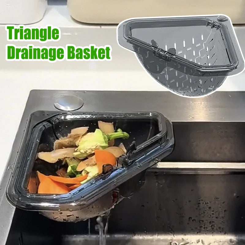 Separate Anti-leak Sink Triangle Basket Suction Cup Fruit Vegetable