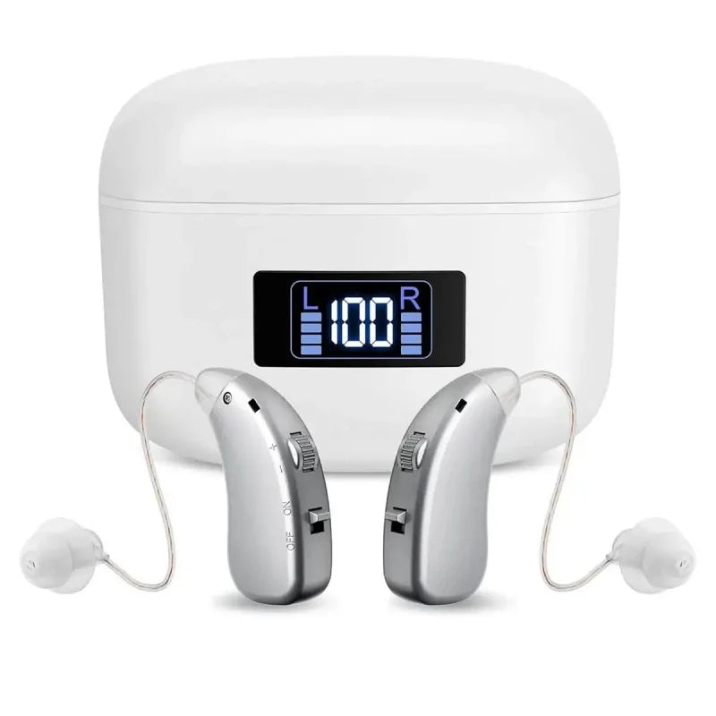 Rechargeable Headphones Seniors Magnetic Charging Adjustable Low