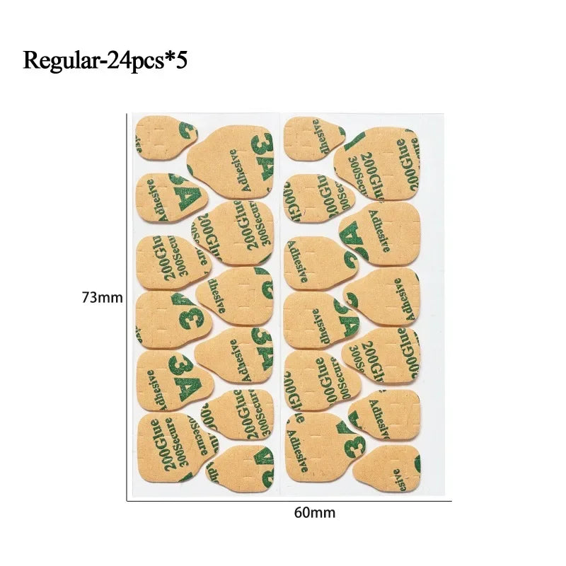 Double Side Nail Jelly Glue Wearable False Art Adhesive Tape Stickers Zpaxo Regular 24pcs x5
