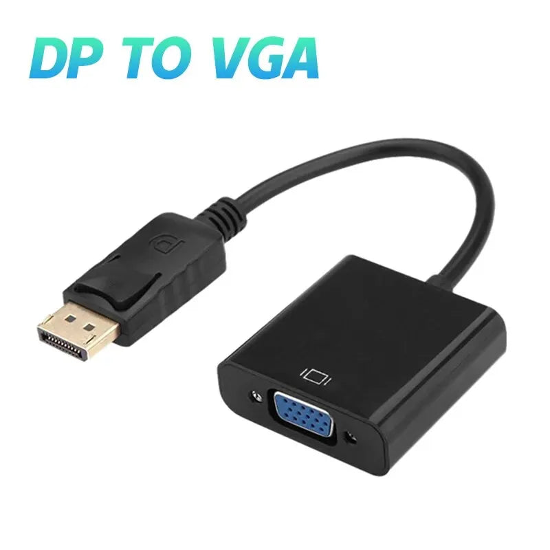 Displayport VGA Adapter 1080p DP Male Female Converter Cable Zpaxo