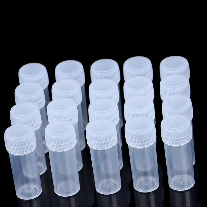 CM20Pcs Plastic Sample Small Bottle Vial Storage Container Test Tube