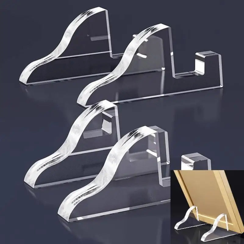 2-Pack Transparent Acrylic Photo Frame Display Stand