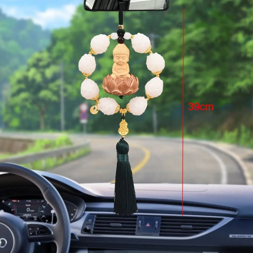High-grade Circle Lotus Car Pendant Exquisite Good Luck Hanging Zpaxo