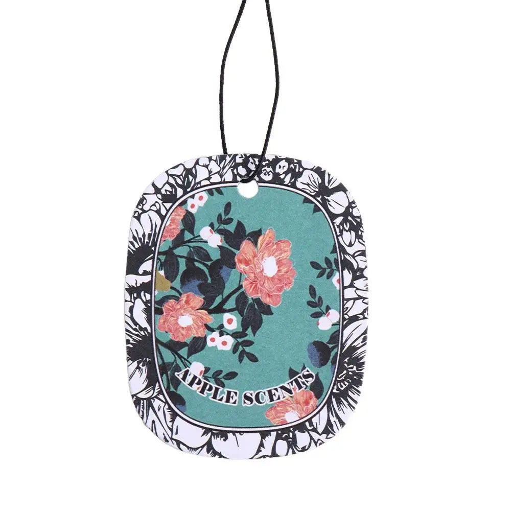 Paper Car Fragrance Hanging Decoration Ellipse Car Aromatherapy Rearview Mirror Pendant Long-lasting DIY Zpaxo Style 4