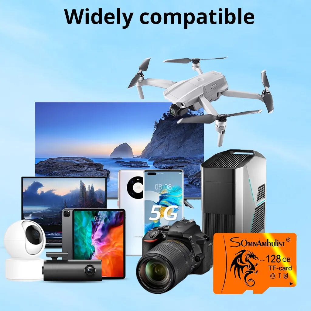 SomnAmbulist High Speed Card 128GB A1 for Mobile TV Memory Card 64GB U3 TF Card 16GB Mini SD Card 32GB U1 Memory Card 8GB C10 Zpaxo
