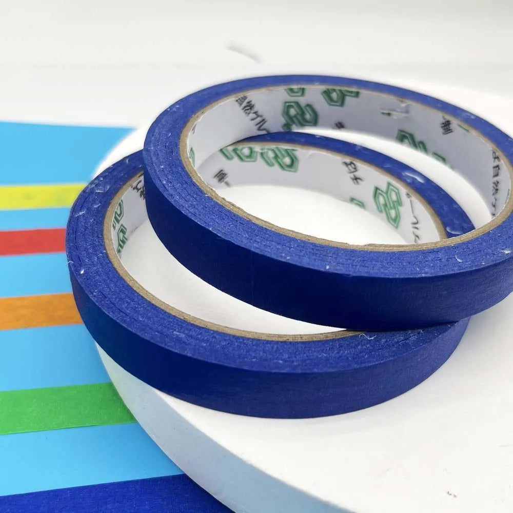 20M Colored Masking Tape Painting Painters Tape for Artist Decorators Indoor Decorating Crafts Spraying Adhesive Paint Tape Zpaxo blue 2pcs
