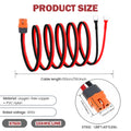 XT60 Charge Extension Cable for Solar Electric Vehicle Convenient XT60i to O Ring Terminal Cable Versatile Safe Connecting Line Zpaxo Wires