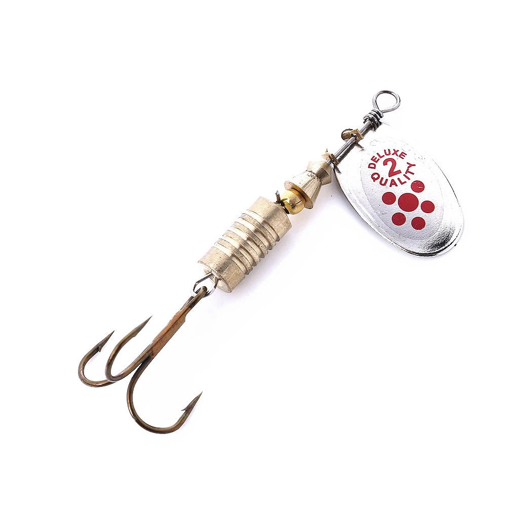Metal Spoon Spinner Fishing Lure Treble Hook Spoonbait Crankbaits