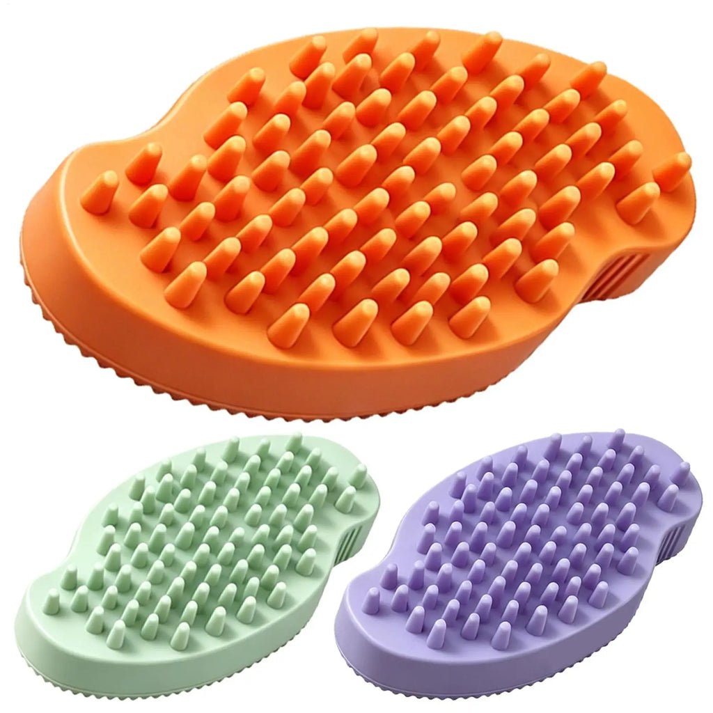 Double-Sided Rubber Pet Bath Brush – Cat & Dog Grooming Comb Pet Grooming Brush Zpaxo