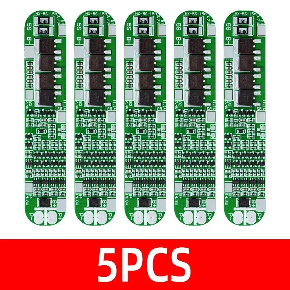 5S 18 5-21V 15A Triple Protection BMS Battery Management Module 18650 Zpaxo 5pcs