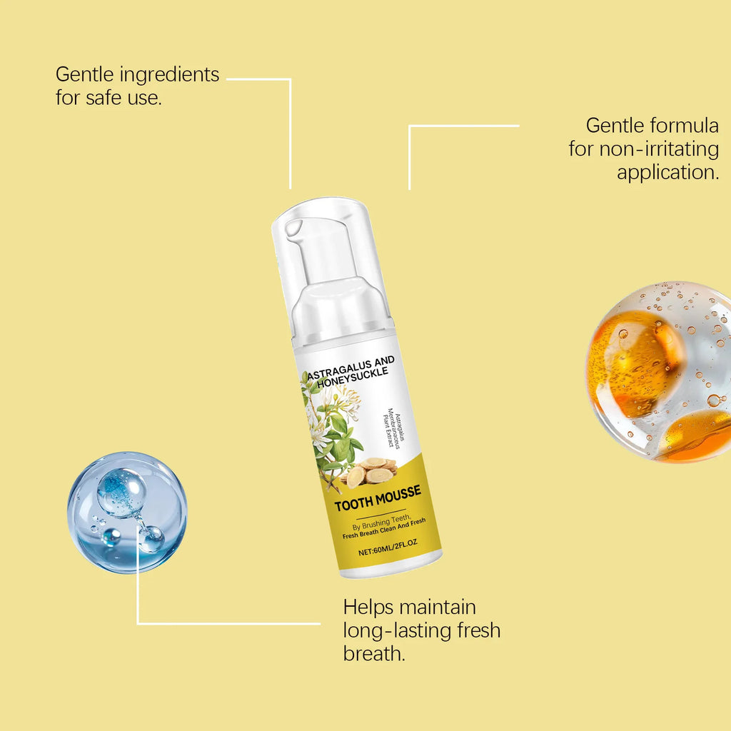 Astragalus Foam Toothpaste Mousse – Whiten & Freshen Breath 60ml Foam Toothpaste Mousse Zpaxo