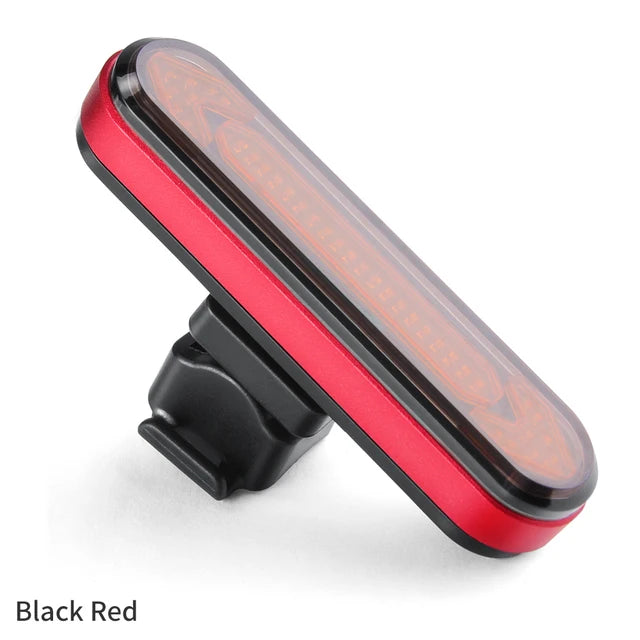 Bicycle Light USB Rechargeable Tail Light Warning Bike Rear Light Smart Wireless Remote Turn Signal Light LED Bicycle Lantern Zpaxo Red