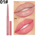 Lip Liner Lipstick Pen Waterproof Long-Lasting Contouring Lip Pencil Matte Finish Beginner Automatic Lip Liner Bean Paste Color Contouring Pen Automatic Rotating Lip Liner Zpaxo 1