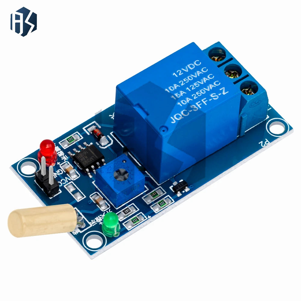 BAISHUN 5V 12v 1 Channel Output Tilt Slant Angle Sensor Relay Module Golden SW520D ball switch tilt sensor module For arduino Zpaxo