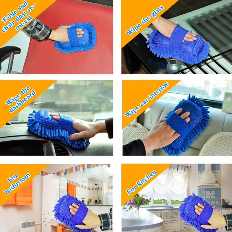 Chenille Microfiber Car Wash Sponge Brush – Scratch-Free