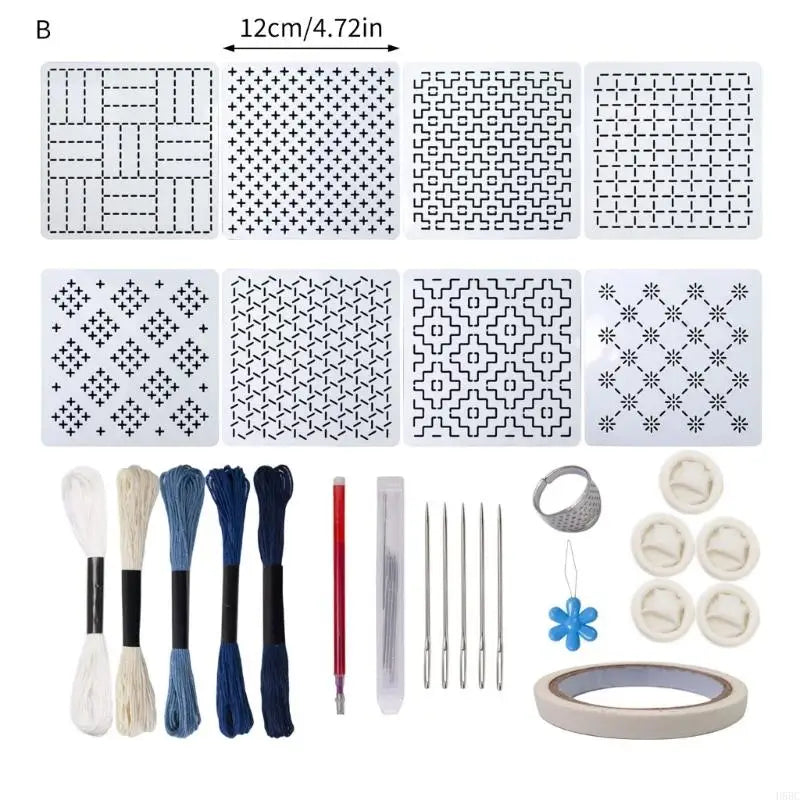 Beginner Friendly Embroidery Includes PET Stencil Fabric Thread