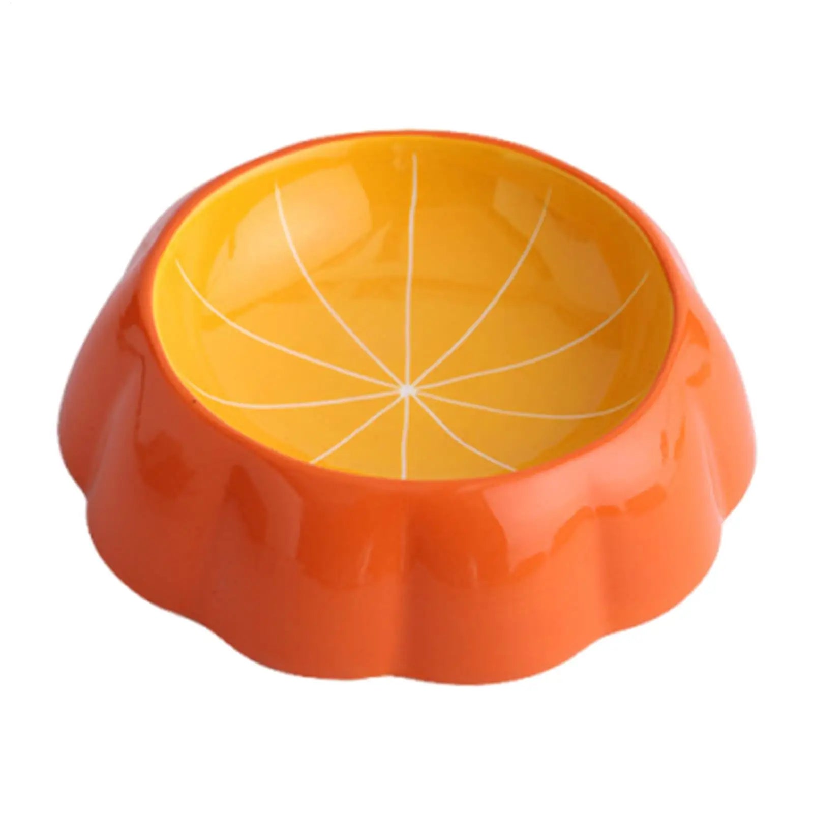 Cat Water Bowl Fruit Pattern Ceramic Pet Feeder Dish Non-slip Feeding