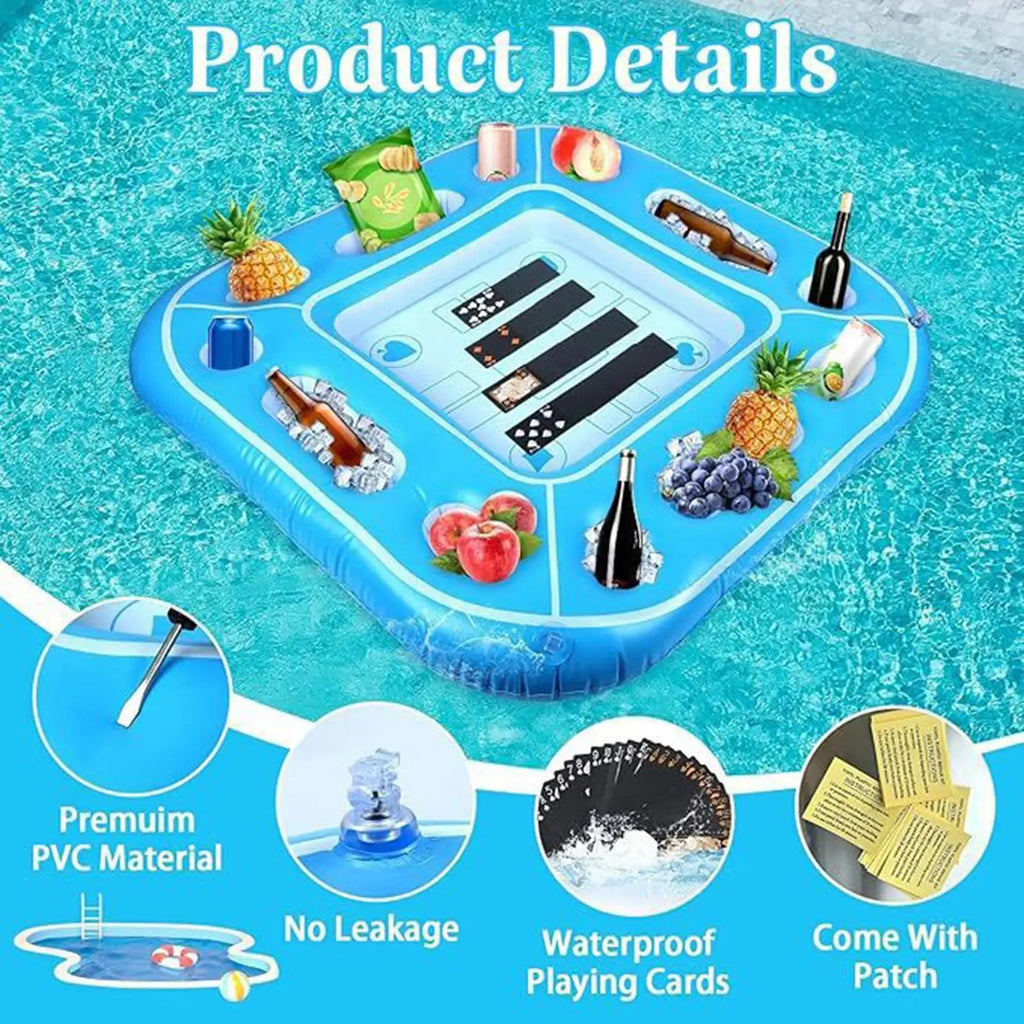 Floating Pool Table Portable Weather-resistant Inflatable Swimming