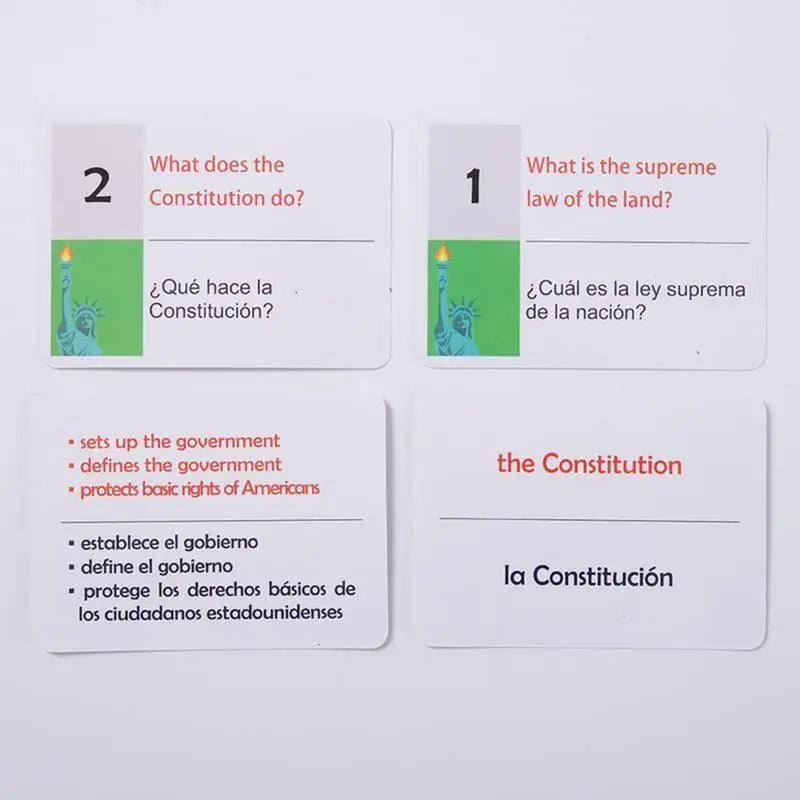 US Citizen Test Flash Cards 2025 Citizenship Exam 2025 Guide Card Bilingual Flashcard Set With 100 Questions And Answers English Zpaxo