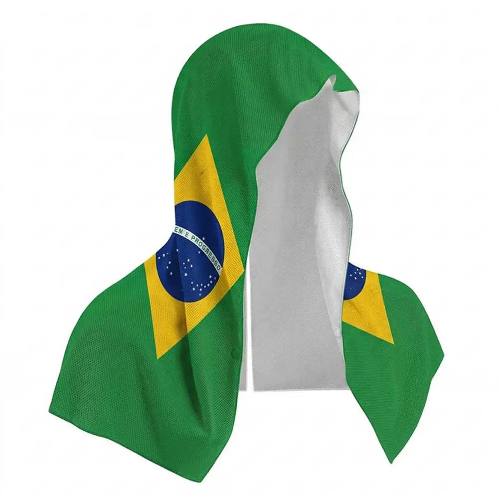 Country Quick Dry Shawl Sports Coldproof Hooded Headband Camping Gym Wipe Sweating Cooling Towel Sunscreen Quick Dry Head Cover Zpaxo Country6