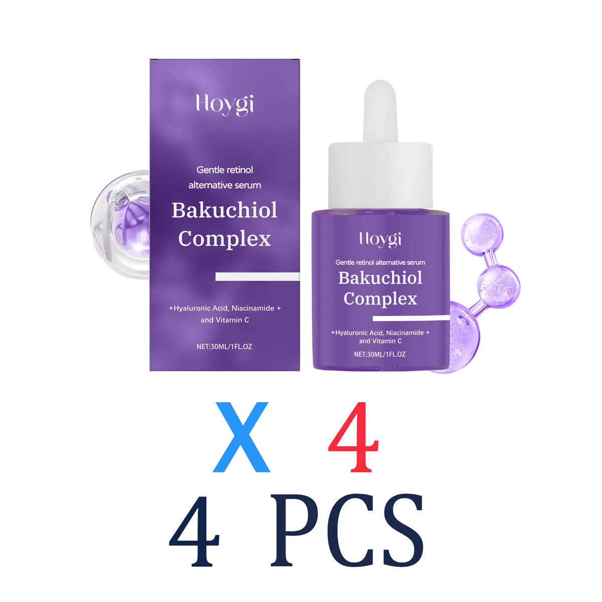 Retinol Facial Serum Hyaluronic acid Niacinamide serum Deep Hydration Lock Moisturizing Repairing Dry skin remedy Vitamin C 30ml Zpaxo 4 Pcs