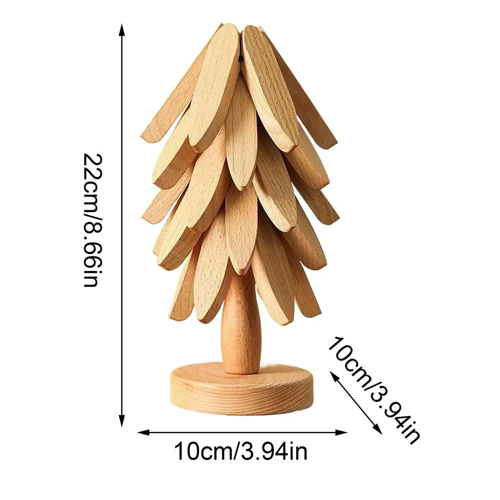 Wood Trivet Tree Shape Heat Resistant Coasters Kitchen Table