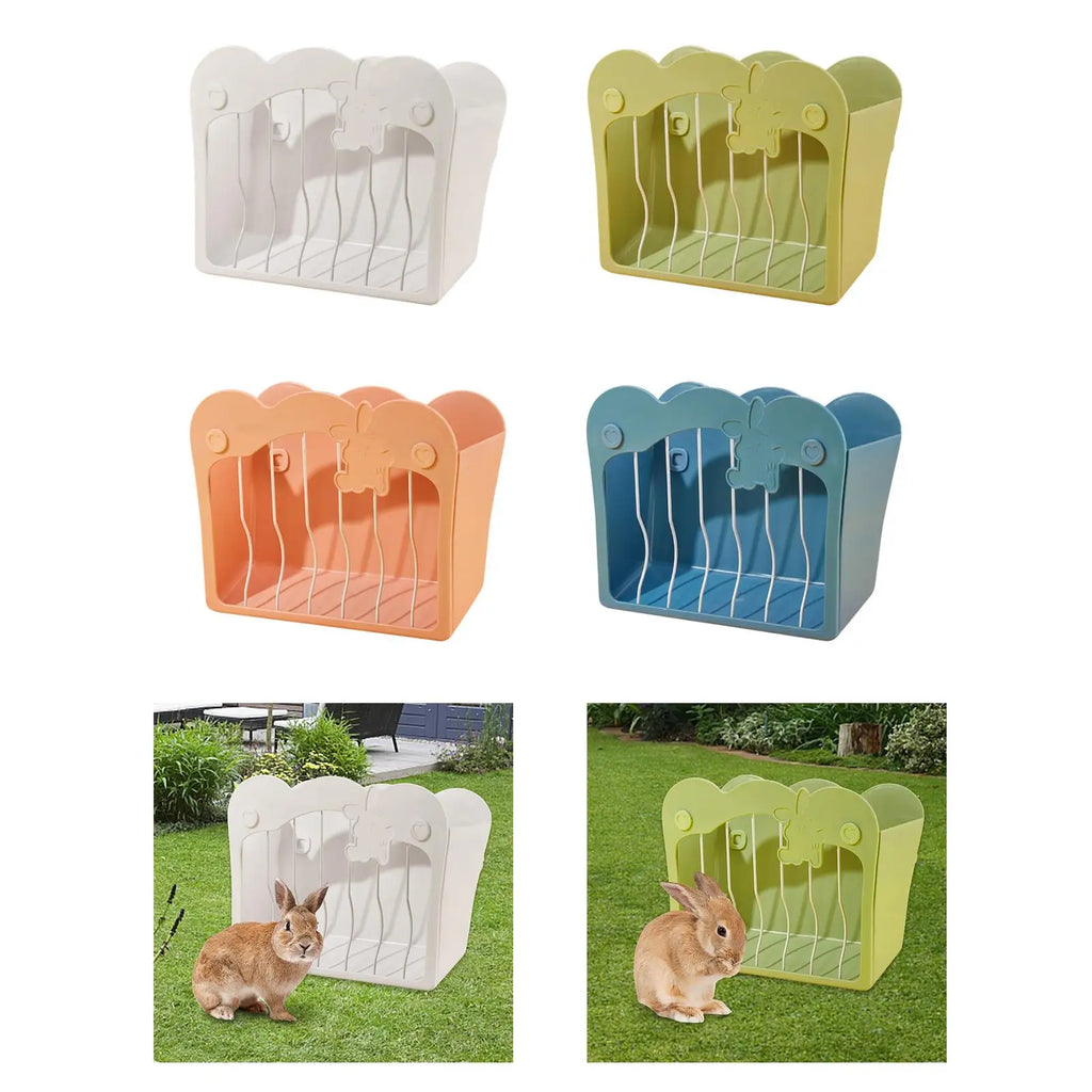 Rabbit Hay Feeder for Cage Guinea Pig Hay Feeder Hanging Bunny Grass Holder Food Feeding Manger for Chinchilla Small Animal Zpaxo