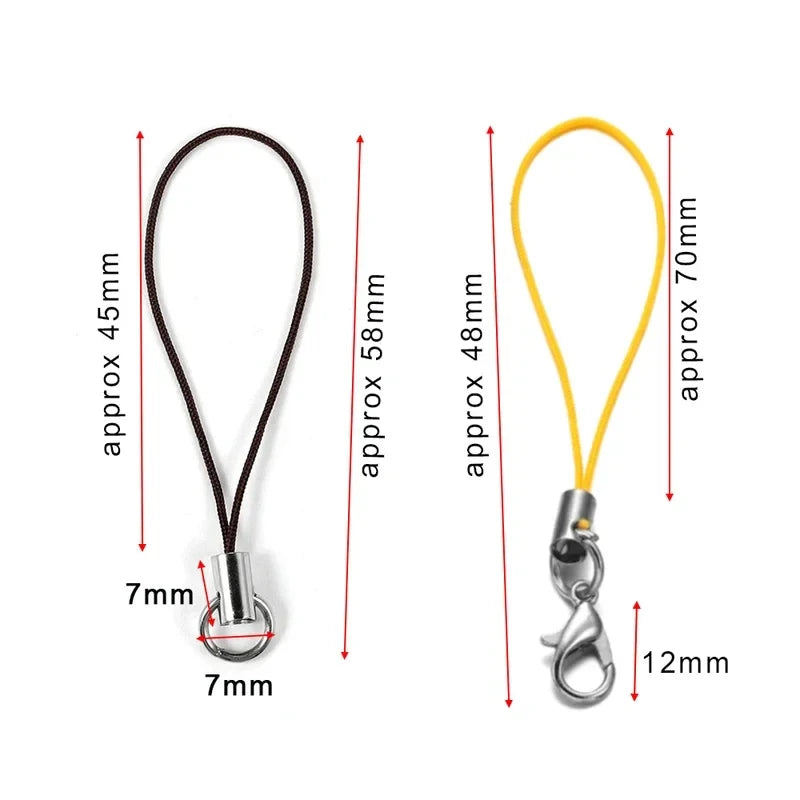 50/100pcs DIY Cord Pendant Lanyards – Lobster Clasp & Key Ring