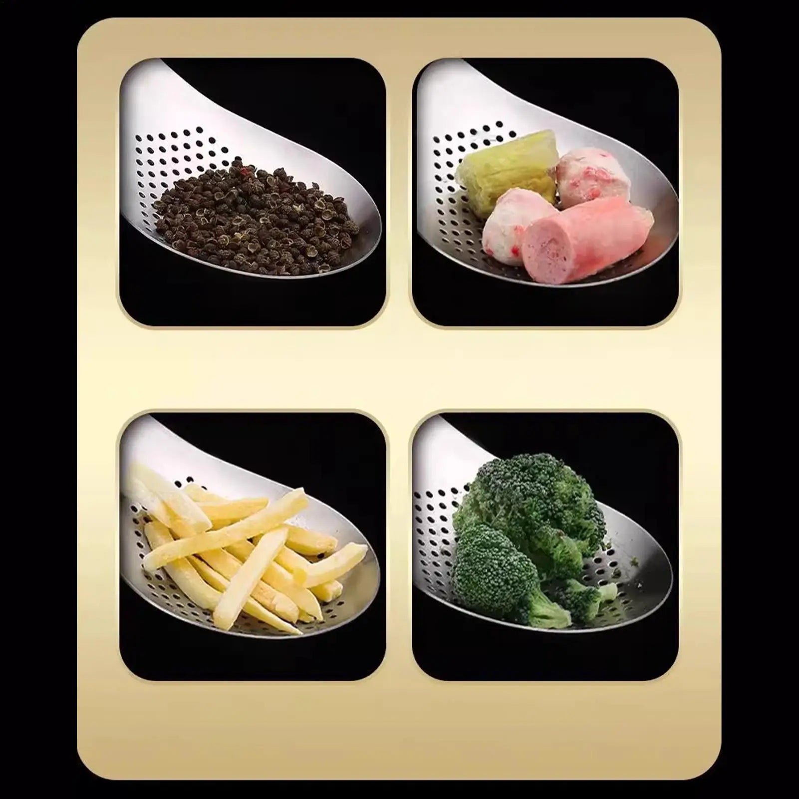 Stainless Steel Skimmer Food Ladle Cooking Skimmers Dumpling Egg Meat