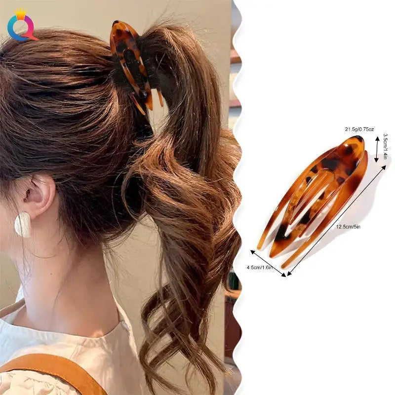 Chic Acrylic Duckbill Hairpin Crab Hair Claw Clip Women Girls Decor Zpaxo
