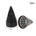 5Pcs Tapered Inlet Fishing Net Finless Eel Loach Trap Fishing Cage Lid Durable Plastic Tackle Cage Lid Black Fishing Accessories Zpaxo 9cm 5pcs