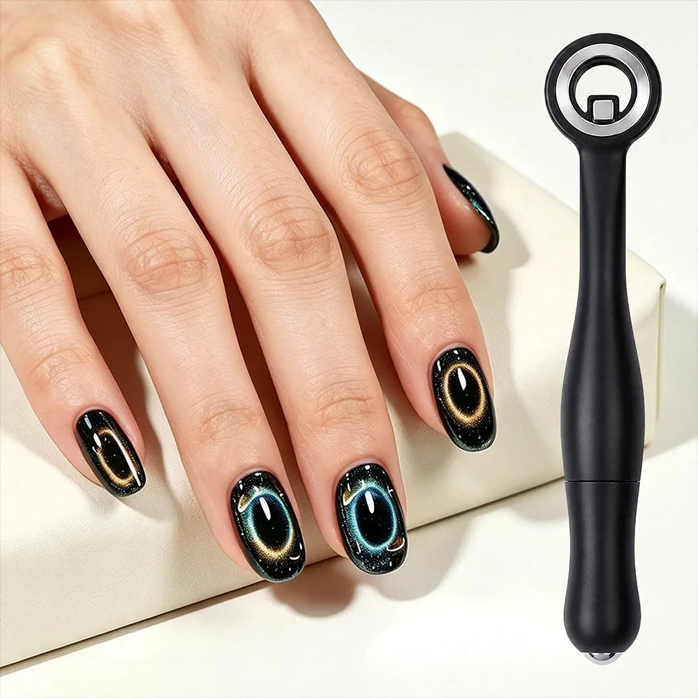 Gourd Shaped Strong Cat Eye Magnetic Nail Magnet 3 In 1 Extra Thick Large Powerful Versatile Nail Art Magnetic Styling Tool Zpaxo