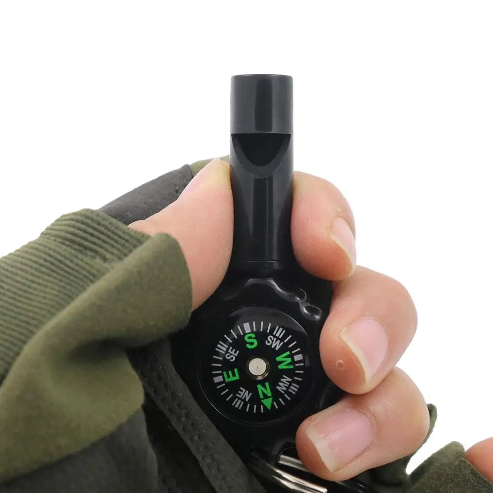 1/2pcs Survival Whistle With Compass Outdoor Multifunctional Tool Multifunctional Tool Loud Whistle 2 In1 Clear Sound For Kayaki Zpaxo