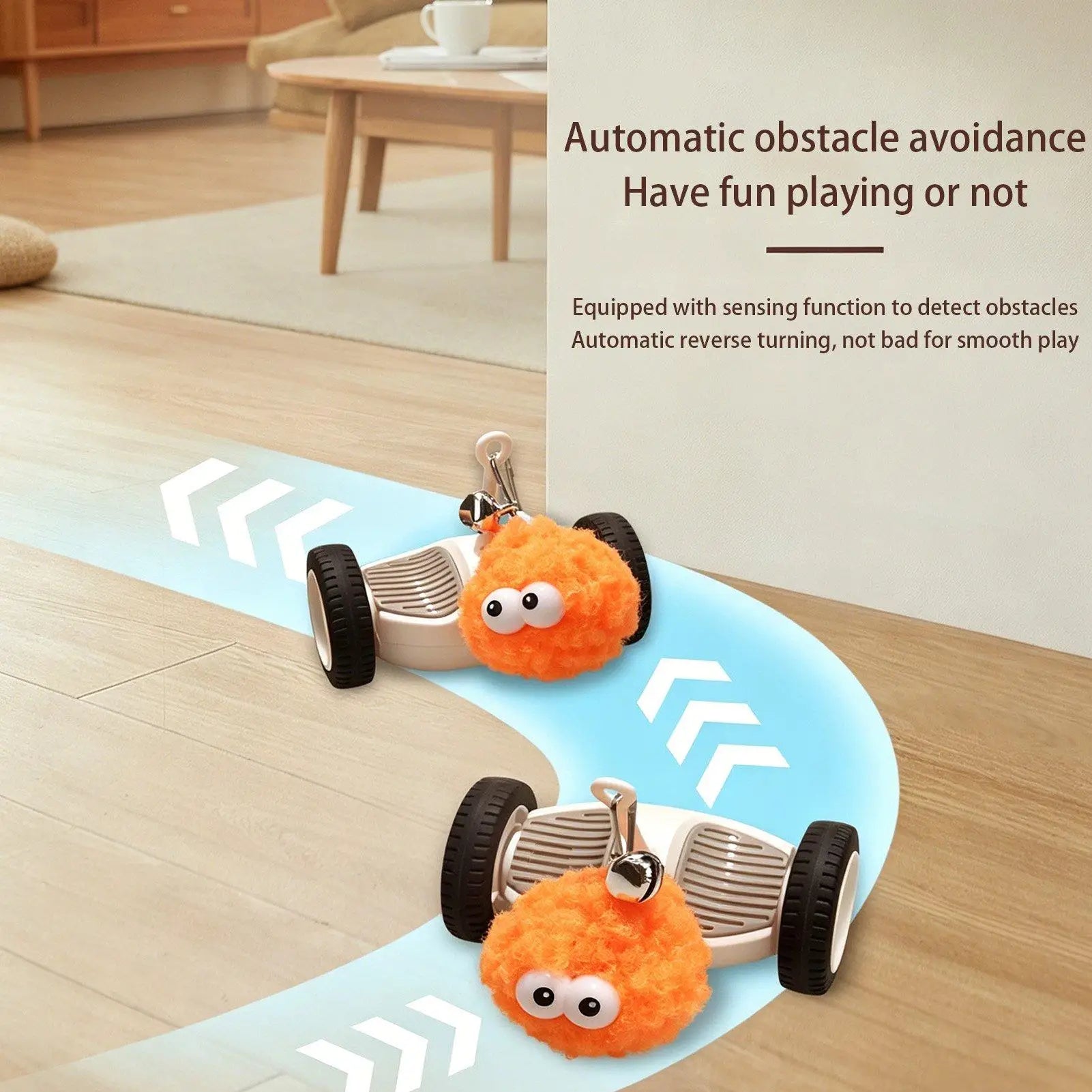 Indoor Cat Toy Car Rechargeable LED Red Light Automatic Interactive