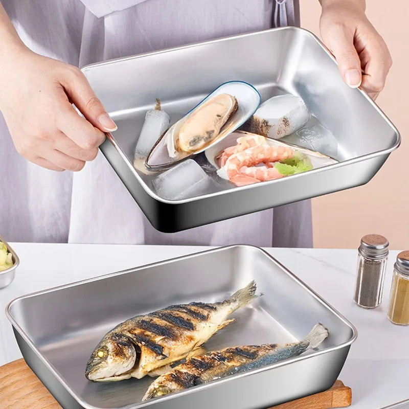 Stainless Steel Food Storage Container Large Capacity Suitable