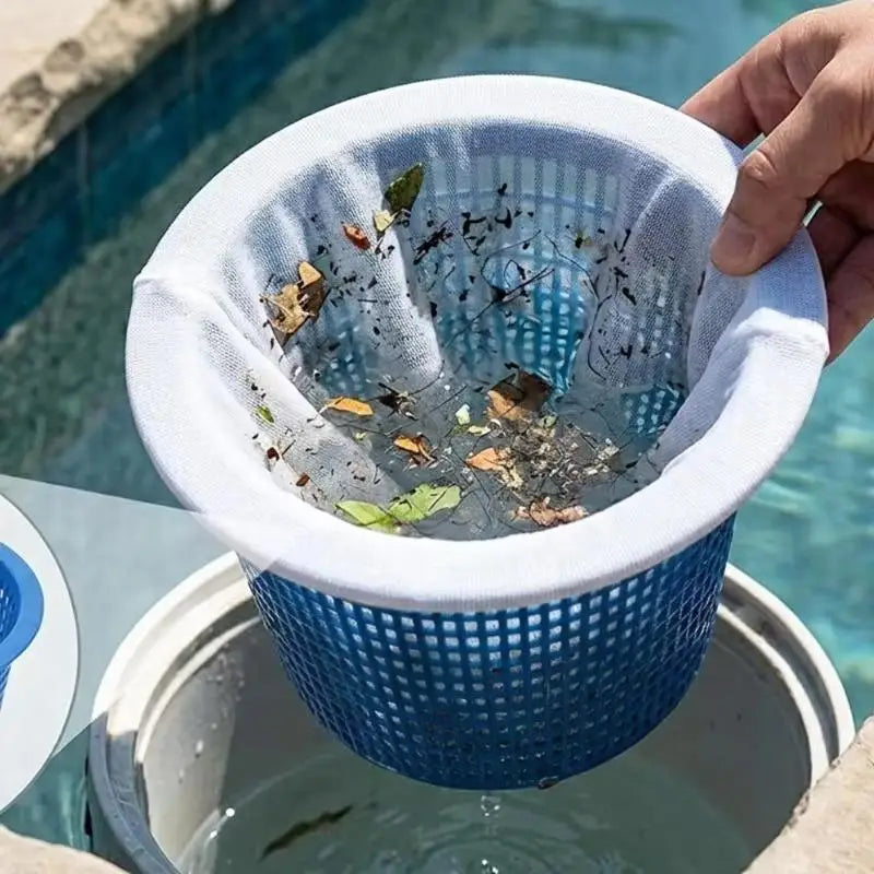 5 Swimming Pool Skimmer Socks Filter Reusable Basket Leaves Debris Zpaxo