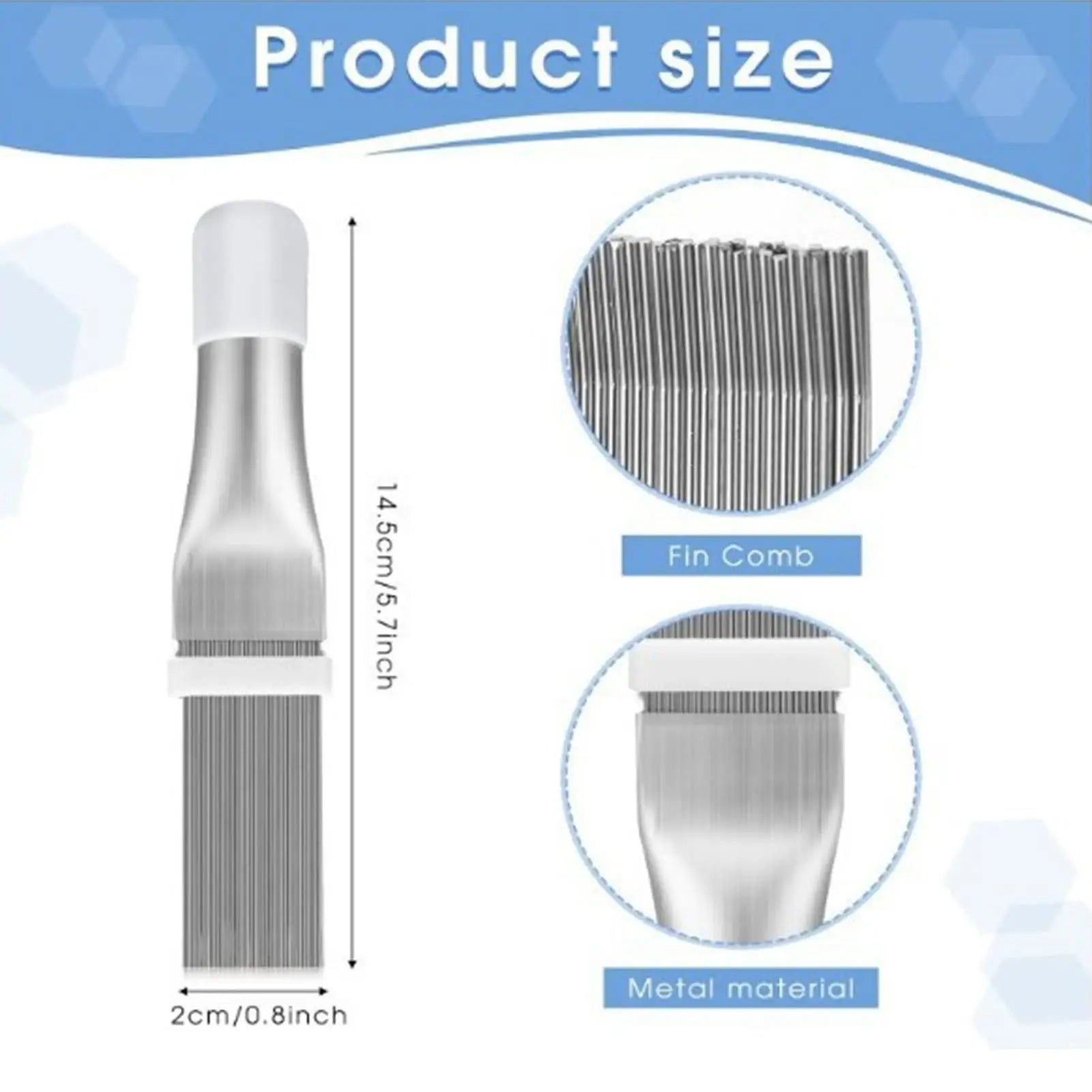 Air Conditioner Cleaner Kit Non-Slip Handle AC Washer Tool Air Conditioner Condenser Fin Comb for Home Dorm Hotel Dormitory Zpaxo