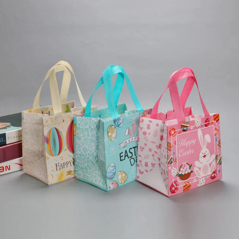 Easter Bunny Tote Gift Bag – Reusable Laminated Nonwoven Bag