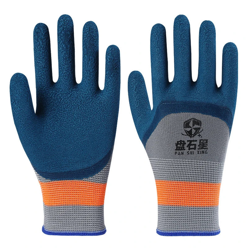 1Pair Tire Rubber Gloves Wear-resistant Non-slip Work Gloves Labor Protection Gloves Home Improvement Garden Construction Zpaxo Blue