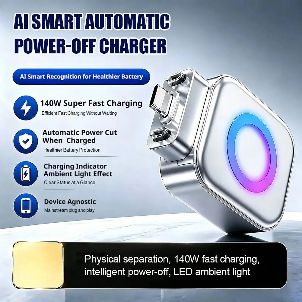 140W AI USB-C Auto Cut-Off Charging Protector | Overcharge Guard USB Charging Protector Zpaxo